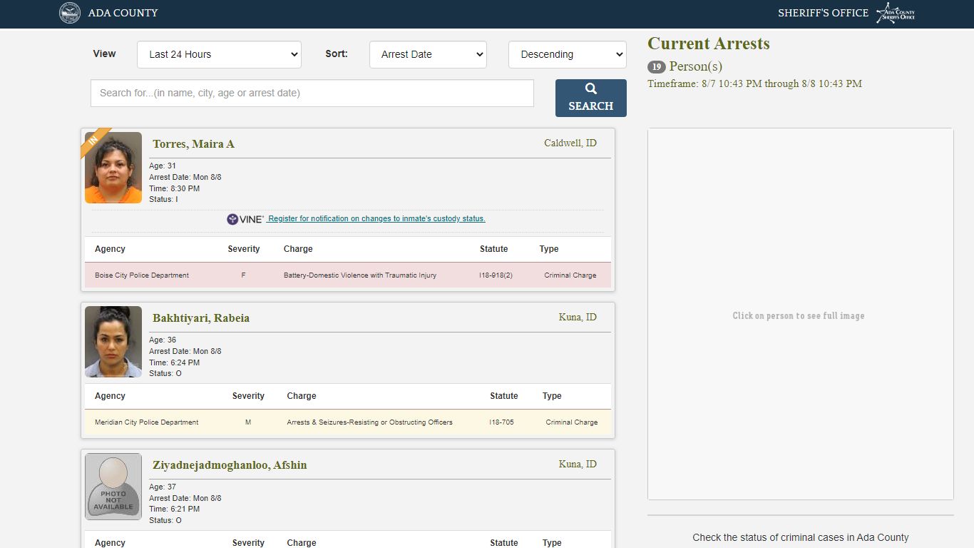 Arrests - apps.adacounty.id.gov